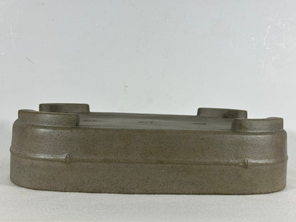 Preowned Japanese Tokoname Unglazed Rectangular Bonsai Pot Seizan - 12.75” By 9.25”