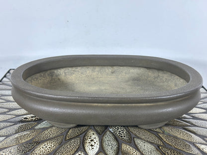 Preowned Vintage Japanese Tokoname Unglazed Bag Style Bonsai Pot Yamaaki - 11.5” By 8”