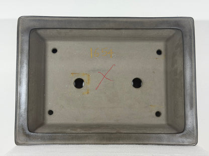Preowned Japanese Tokoname Unglazed Rectangular Bonsai Pot Gyouzan Nakano - 16.5” x 12” x 4”
