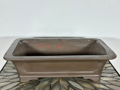 Preowned Japanese Tokoname Unglazed Rectangular Bonsai Pot - 13.75” By 8”