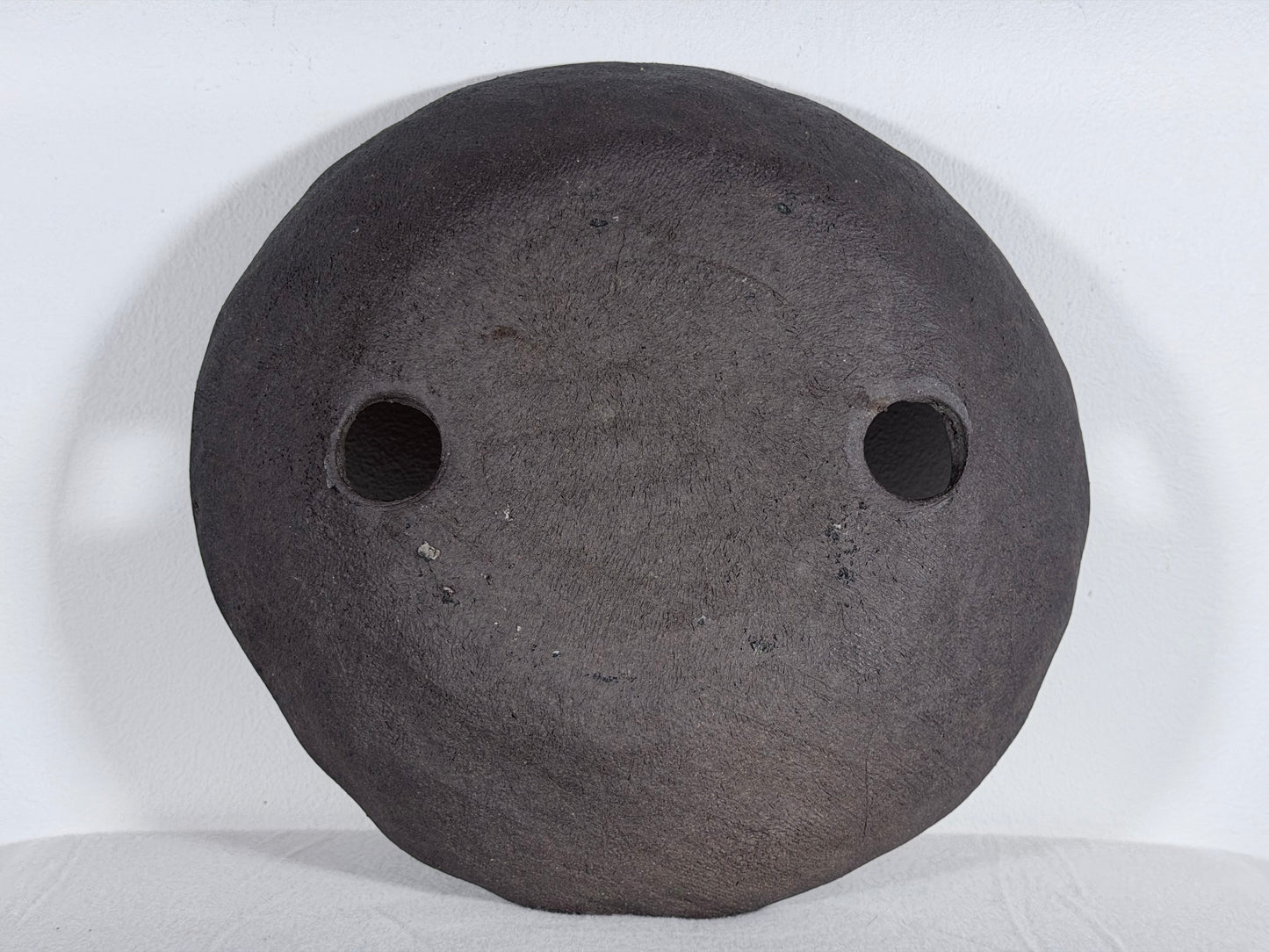 Preowned Japanese Tokoname Unglazed Round Nanban Style Bonsai Pot - 11.5” By 2.35”