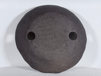 Preowned Japanese Tokoname Unglazed Round Nanban Style Bonsai Pot - 11.5” By 2.35”
