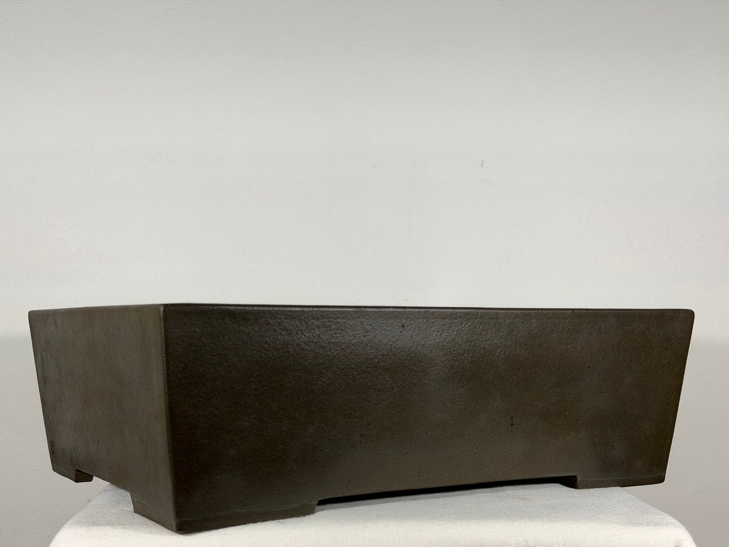 Preowned Japanese Tokoname Unglazed Rectangular Bonsai Pot - 19” By 14.5”