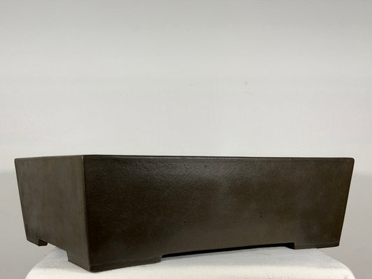 Preowned Japanese Tokoname Unglazed Rectangular High Quality Bonsai Pot Kosyousen - 19” By 14.5”