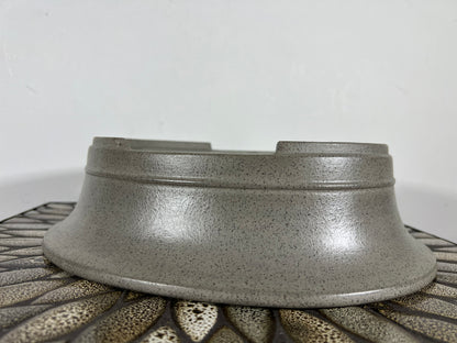 Preowned Japanese Tokoname Unglazed Oval Bonsai Pot Seizan - 11.5” By 9.75”
