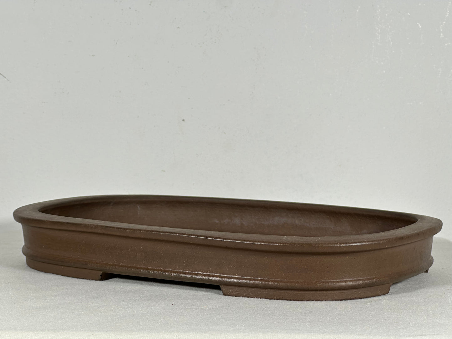 Preowned Japanese Tokoname Unglazed Rectangular Shallow Bonsai Pot Seizan - 12.25” By 9”