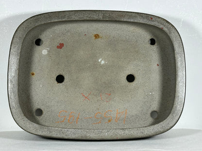 Preowned Japanese Tokoname Unglazed Rectangular Bonsai Pot Seizan - 12.5” By 9.25”
