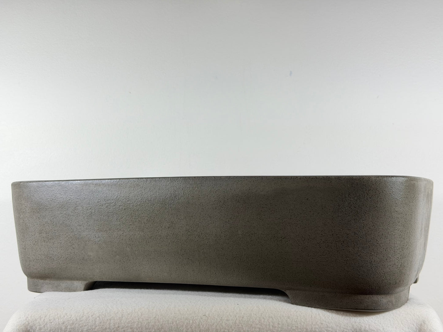 Preowned Japanese Tokoname Unglazed Rectangular Bonsai Pot Seizan - 19.25” By 14”