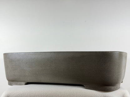 Preowned Japanese Tokoname Unglazed Rectangular Bonsai Pot Seizan - 19.25” By 14”