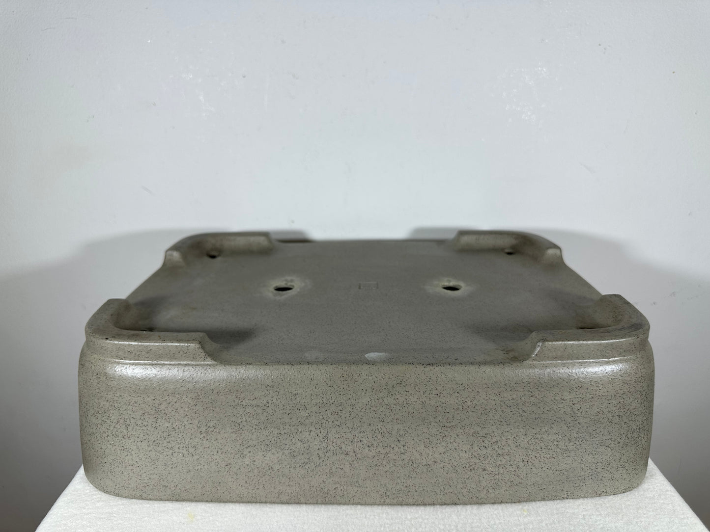 Preowned Japanese Tokoname Unglazed Rectangular Bonsai Pot Seizan - 16.5” By 11.5”