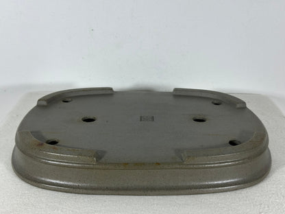 Preowned Japanese Tokoname Unglazed Rectangular Shallow Bonsai Pot Seizan - 12.25” By 9”