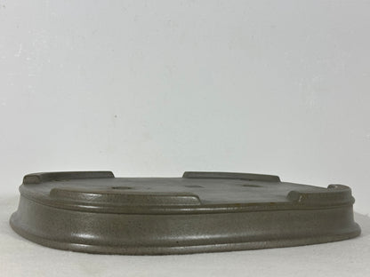 Preowned Japanese Tokoname Unglazed Rectangular Shallow Bonsai Pot Seizan - 12.25” By 9”