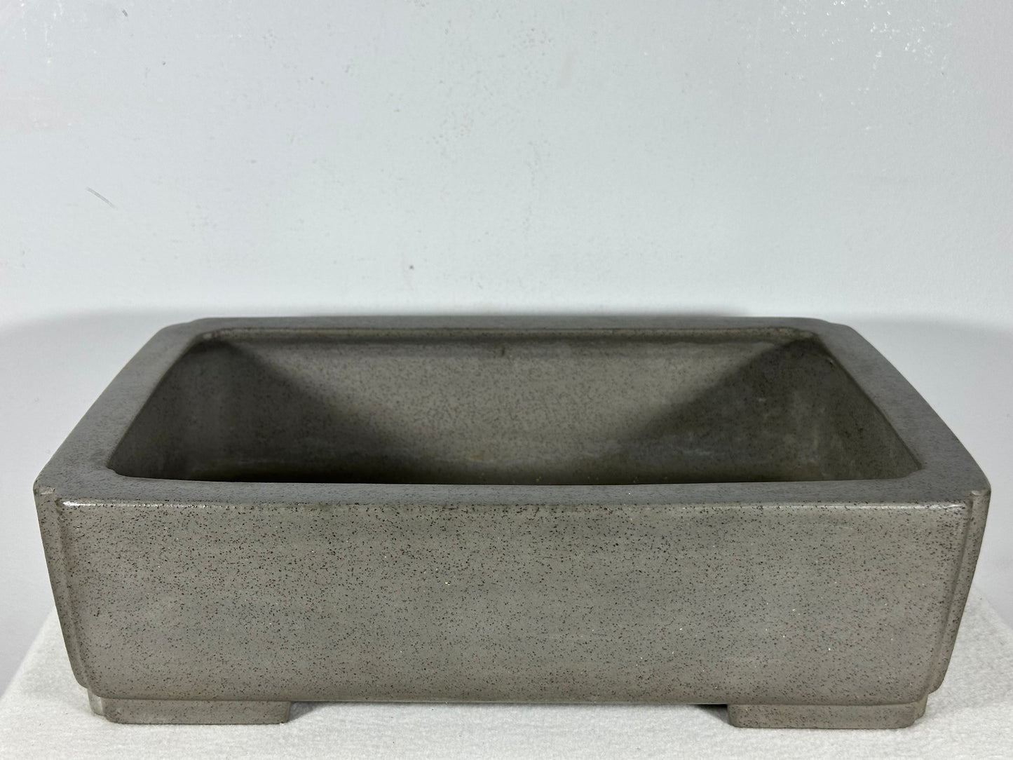 Preowned Japanese Tokoname Unglazed Rectangular Bonsai Pot Seizan - 13.75” By 9.75”