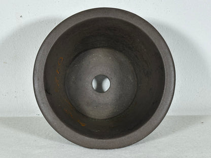 Preowned Japanese Tokoname Unglazed Round Bonsai Pot - 5” By 3”