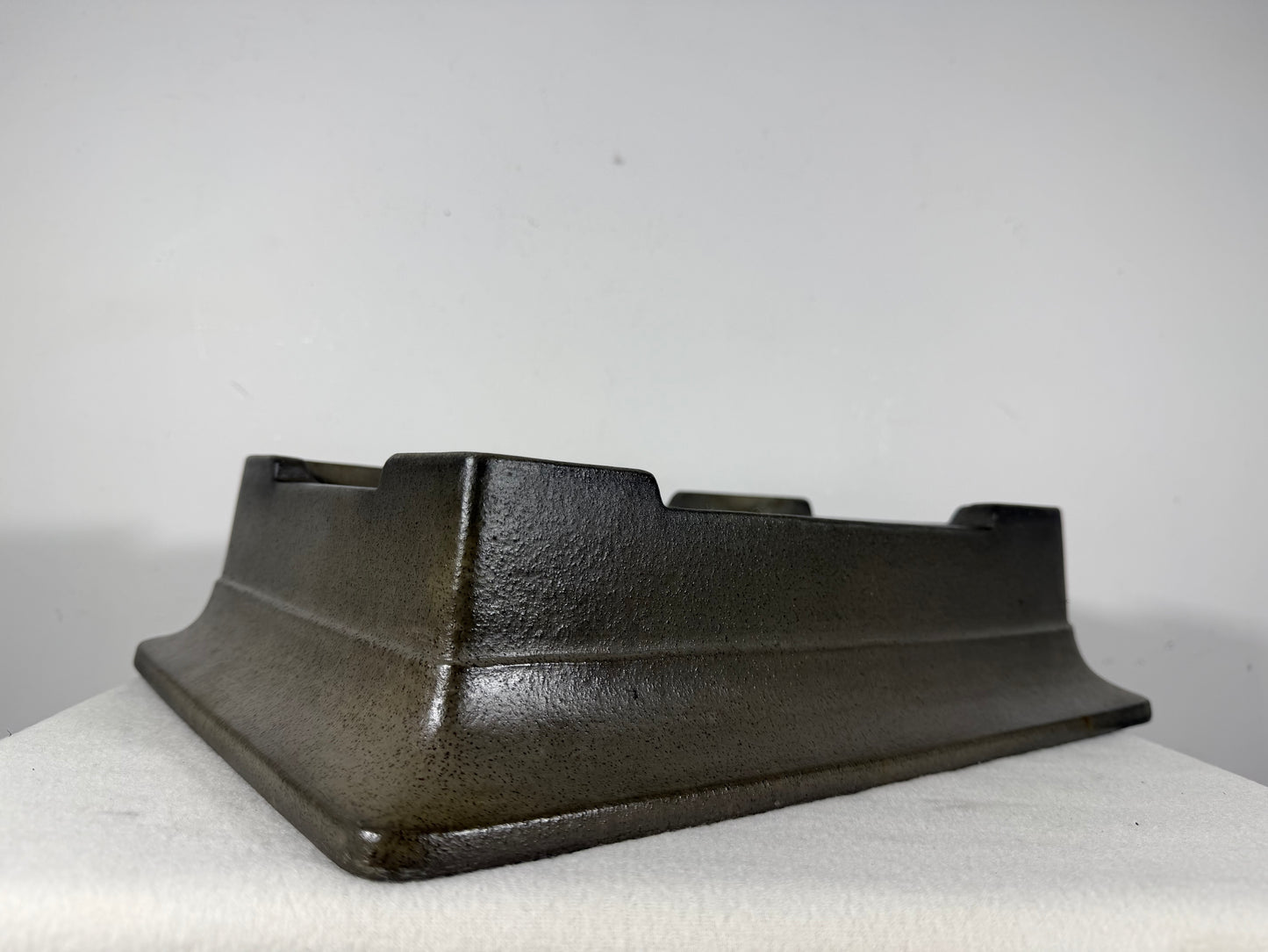 Preowned Japanese Tokoname Unglazed Rectangular Bonsai Pot Seizan - 14.75” By 10.75”