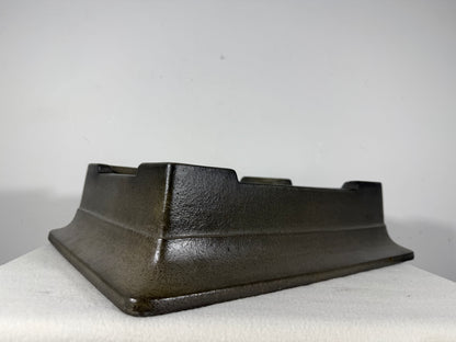 Preowned Japanese Tokoname Unglazed Rectangular Bonsai Pot Seizan - 14.75” By 10.75”