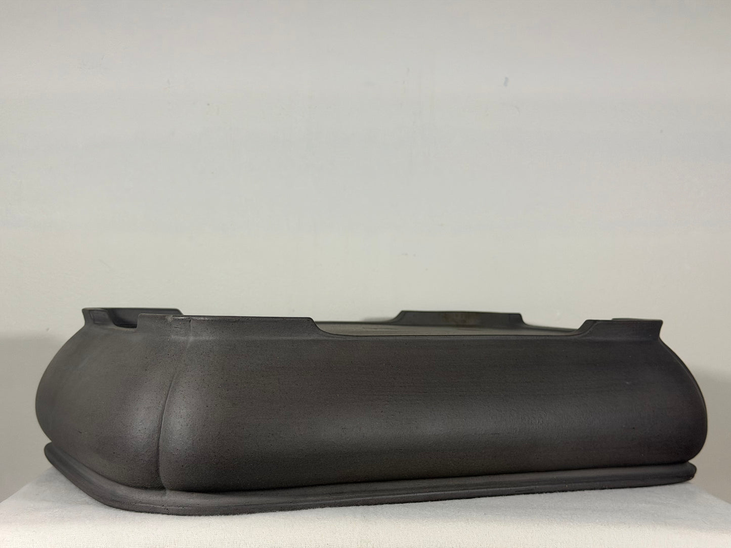Preowned Japanese Tokoname Unglazed Rectangular Bonsai Pot Tousyou - 16.25” By 12.5”