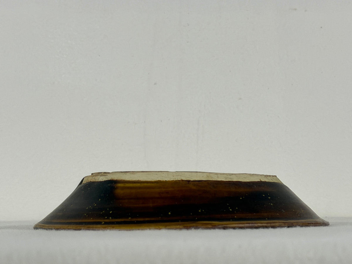Preowned Japanese Tokoname Glazed Nanban Style Bonsai Pot Nihei - 6” By 1”