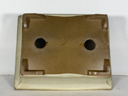 Preowned Japanese Tokoname Glazed Rectangular Bonsai Pot - 8.5” By 6.75”