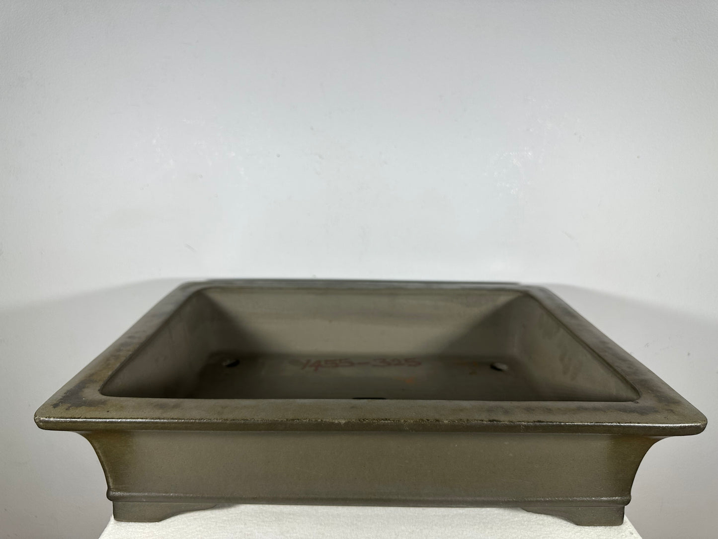 Preowned Japanese Tokoname Unglazed Rectangular Bonsai Pot Seizan - 18.5” By 13.5”