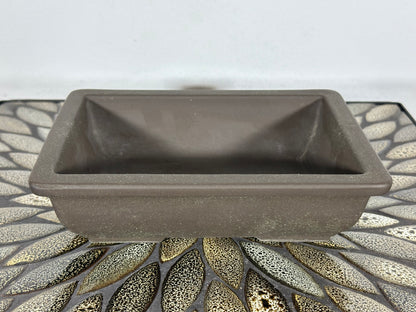 Preowned Japanese Tokoname Unglazed Rectangular Bonsai Pot - 8.25” By 6”
