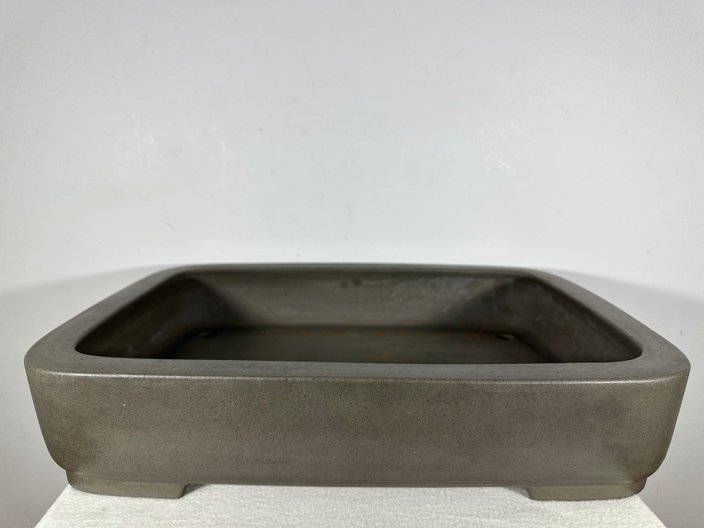 Preowned Japanese Tokoname Unglazed Rectangular Bonsai Pot Seizan - 19.25” By 14”