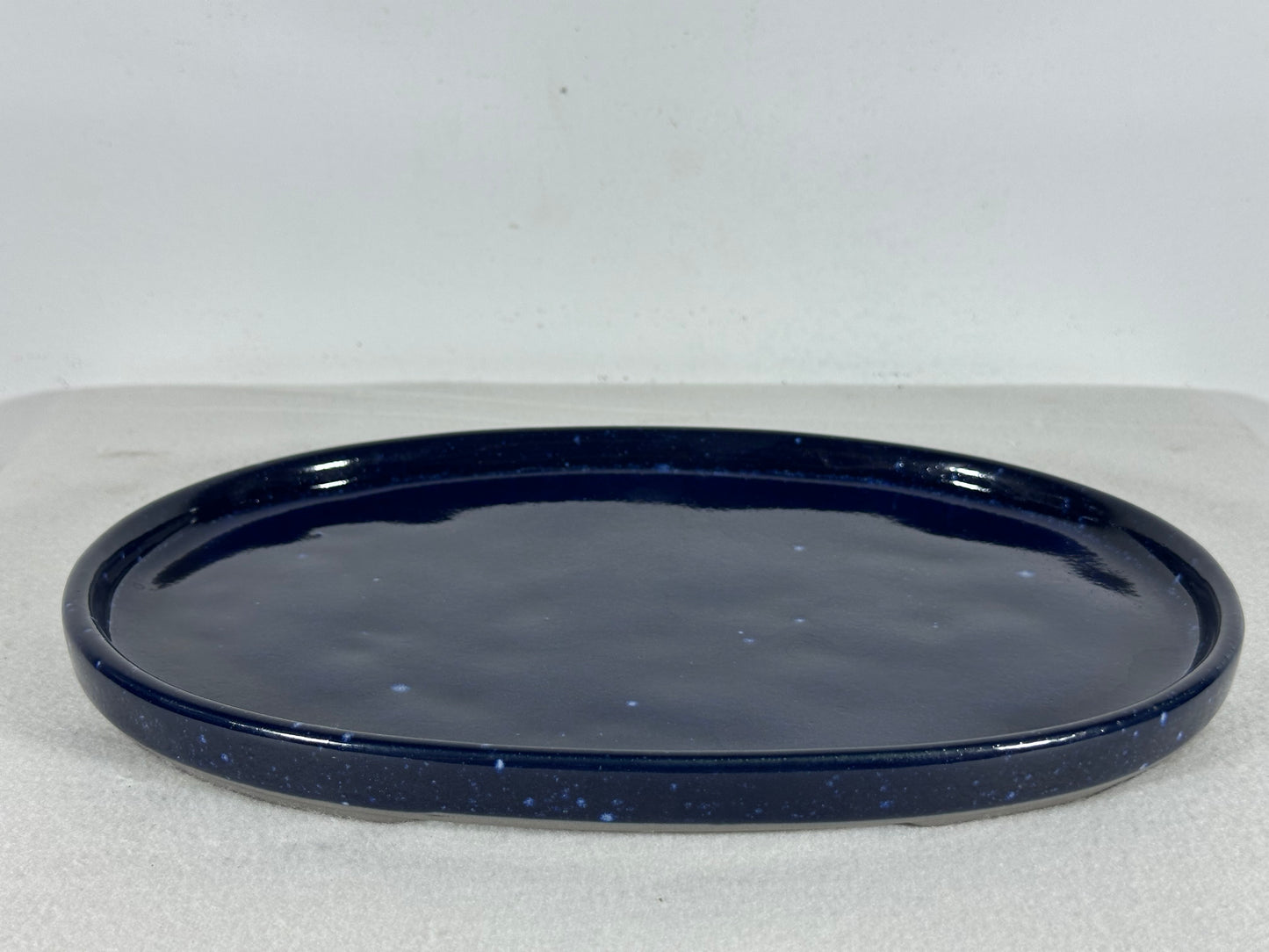 New Japanese Glazed Suiban for Suiseki Bonsai Harumatsu - 11 3/8” By 8”