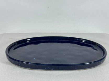 New Japanese Glazed Suiban for Suiseki Bonsai Harumatsu - 11 3/8” By 8”