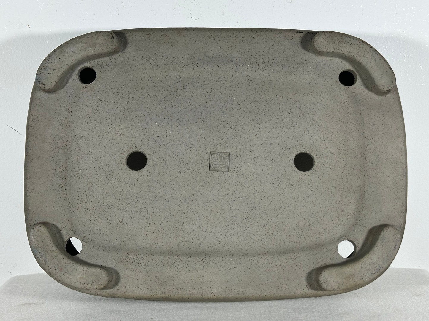 Preowned Japanese Tokoname Unglazed Rectangular Bonsai Pot Seizan - 12.75” By 9.25”