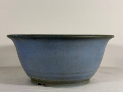 Preowned Japanese Tokoname Glazed Round Bonsai Pot Koyo - 9.5” By 4.25”