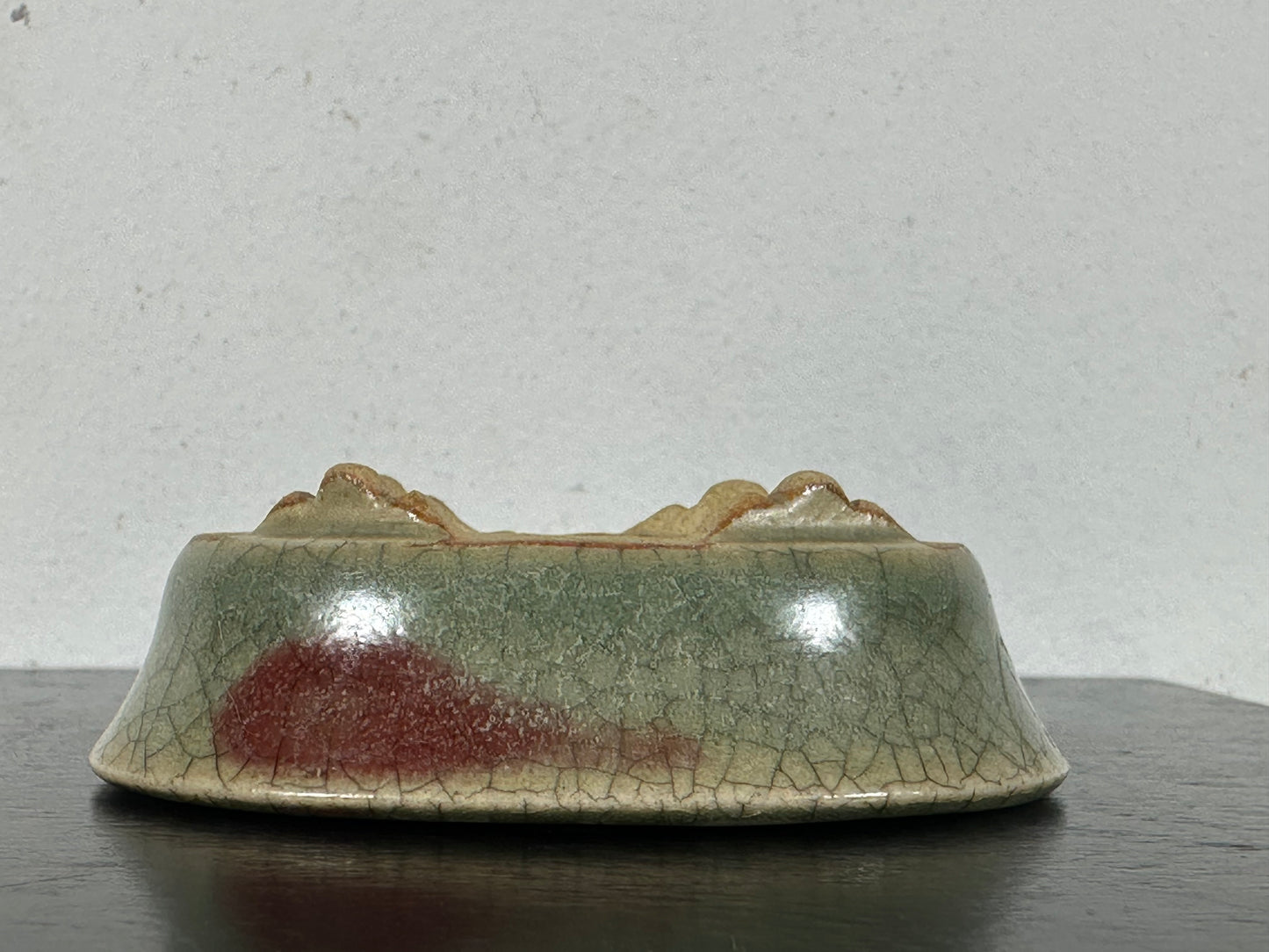 Preowned Vintage Japanese Oval Bonsai Pot By EIMEI - 2 7/8” By 2 1/8”