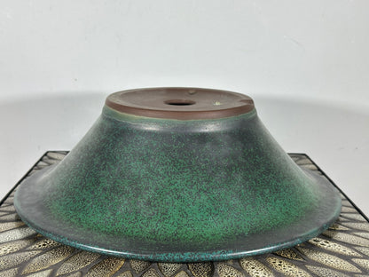 Preowned Japanese Tokoname Bonsai Pot Yamaaki - 14.75” By 4 5/8”