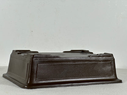 Preowned Japanese Tokoname Unglazed Rectangular Bonsai Pot - 8.75” By 6.25”