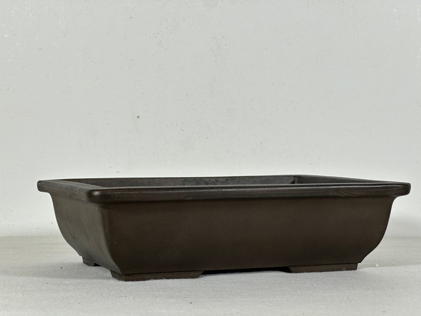Preowned Japanese Tokoname Unglazed Rectangular Bonsai Pot - 8.25” By 6”
