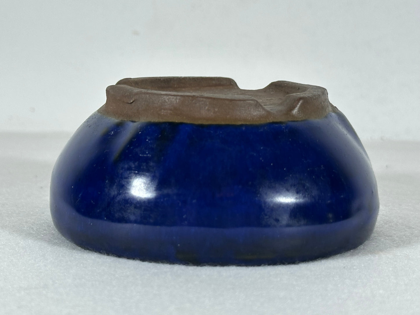 Preowned Japanese Glazed Round Shohin Bonsai Pot - 4” By 1.75”