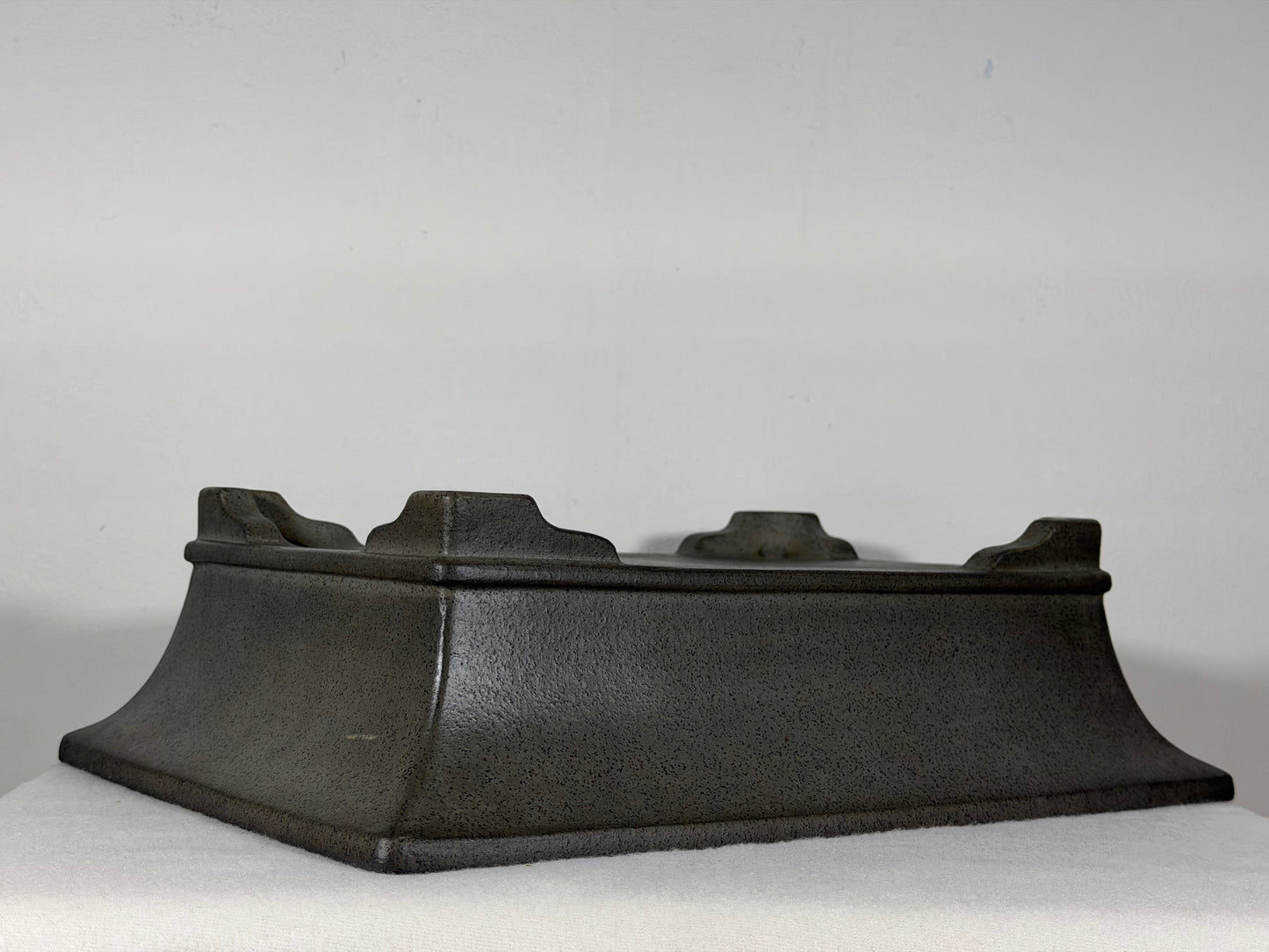 Preowned Japanese Tokoname Rectangular Bonsai Pot Seizan - 14” By 10.25”