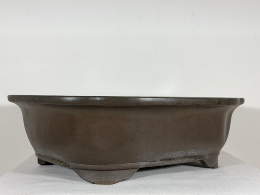 Preowned Japanese Tokoname Mokko Style Bonsai Pot Gyouzan Nakano - 15.5” By 12.75”