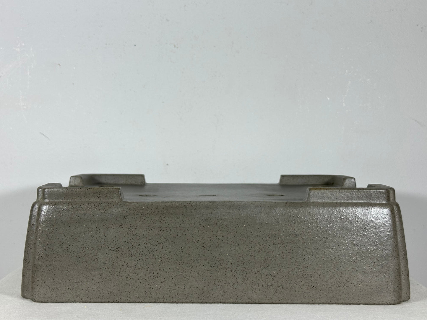 Preowned Japanese Tokoname Unglazed Rectangular Bonsai Pot Seizan - 13.75” By 9.75”