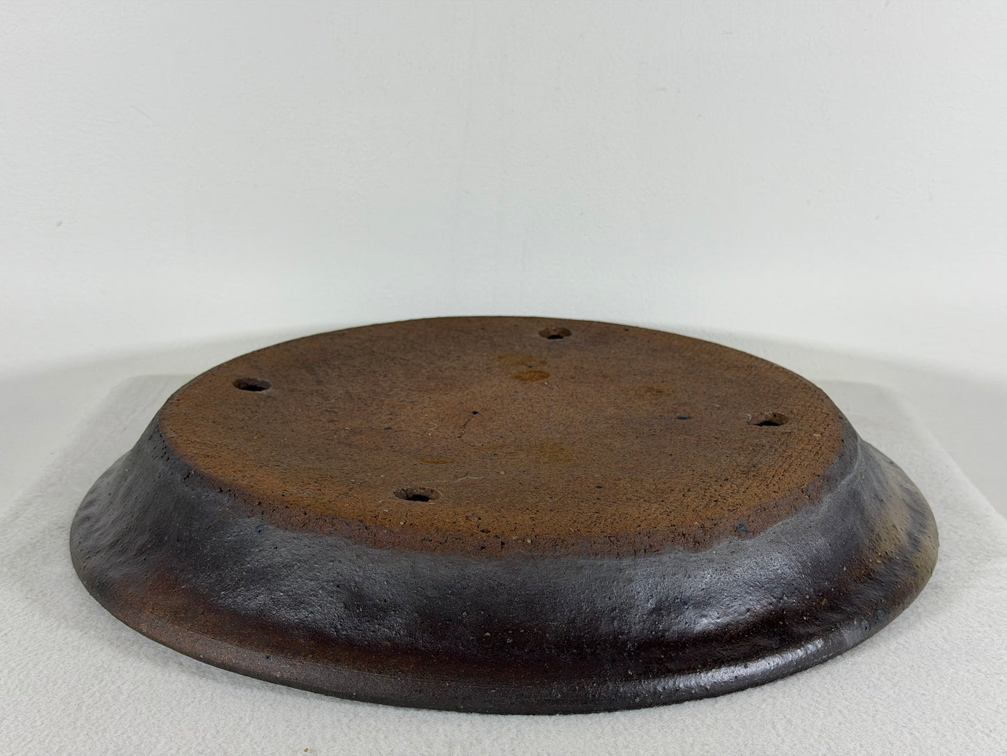 Preowned Japanese Tokoname Unglazed Nanban Style Bonsai Pot - 14” By 1.75”