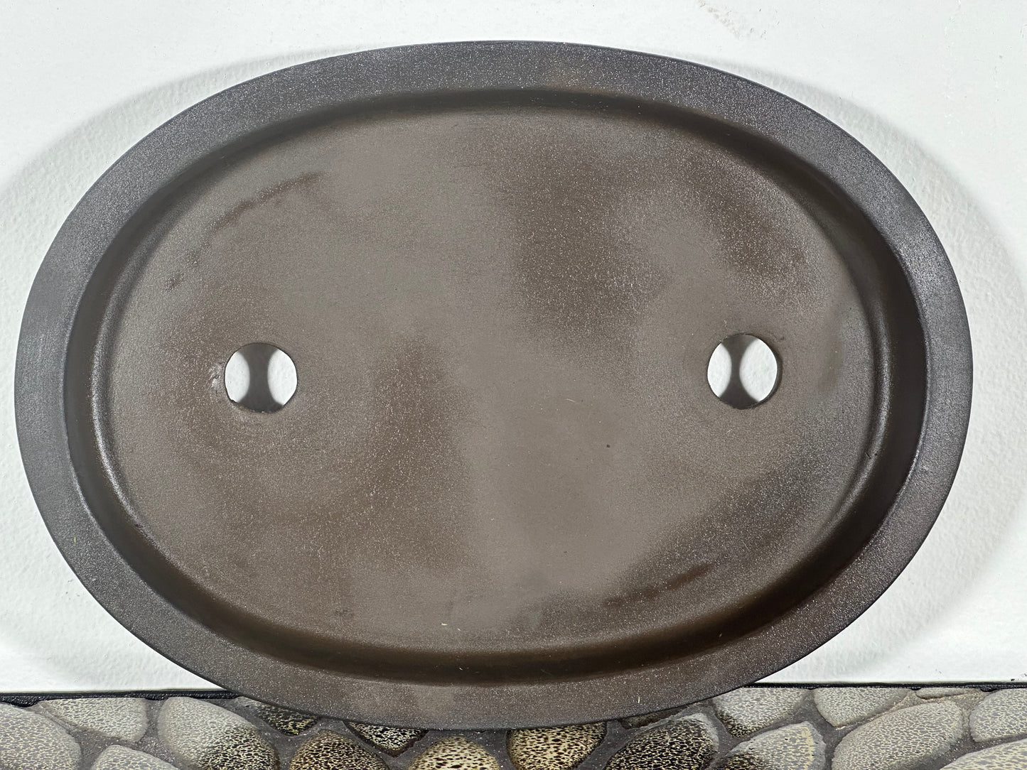 Preowned Japanese Bonsai Pot has Stamps - 9” By 6.5”