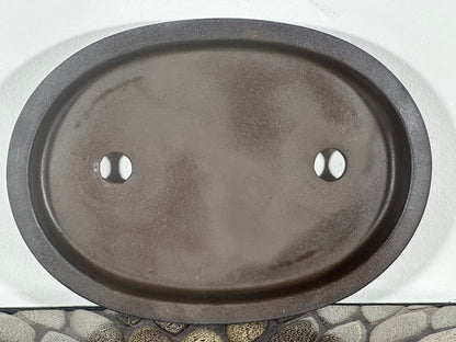 Preowned Japanese Bonsai Pot has Stamps - 9” By 6.5”