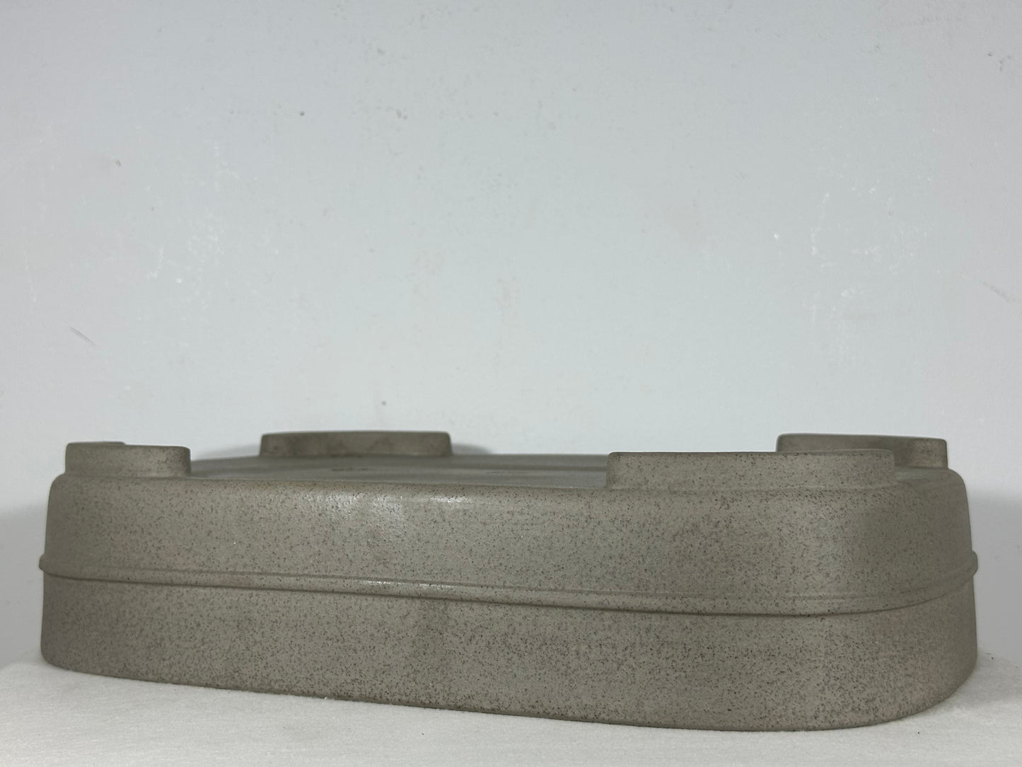 Preowned Japanese Tokoname Unglazed Rectangular Bonsai Pot Seizan - 15.25” By 11”