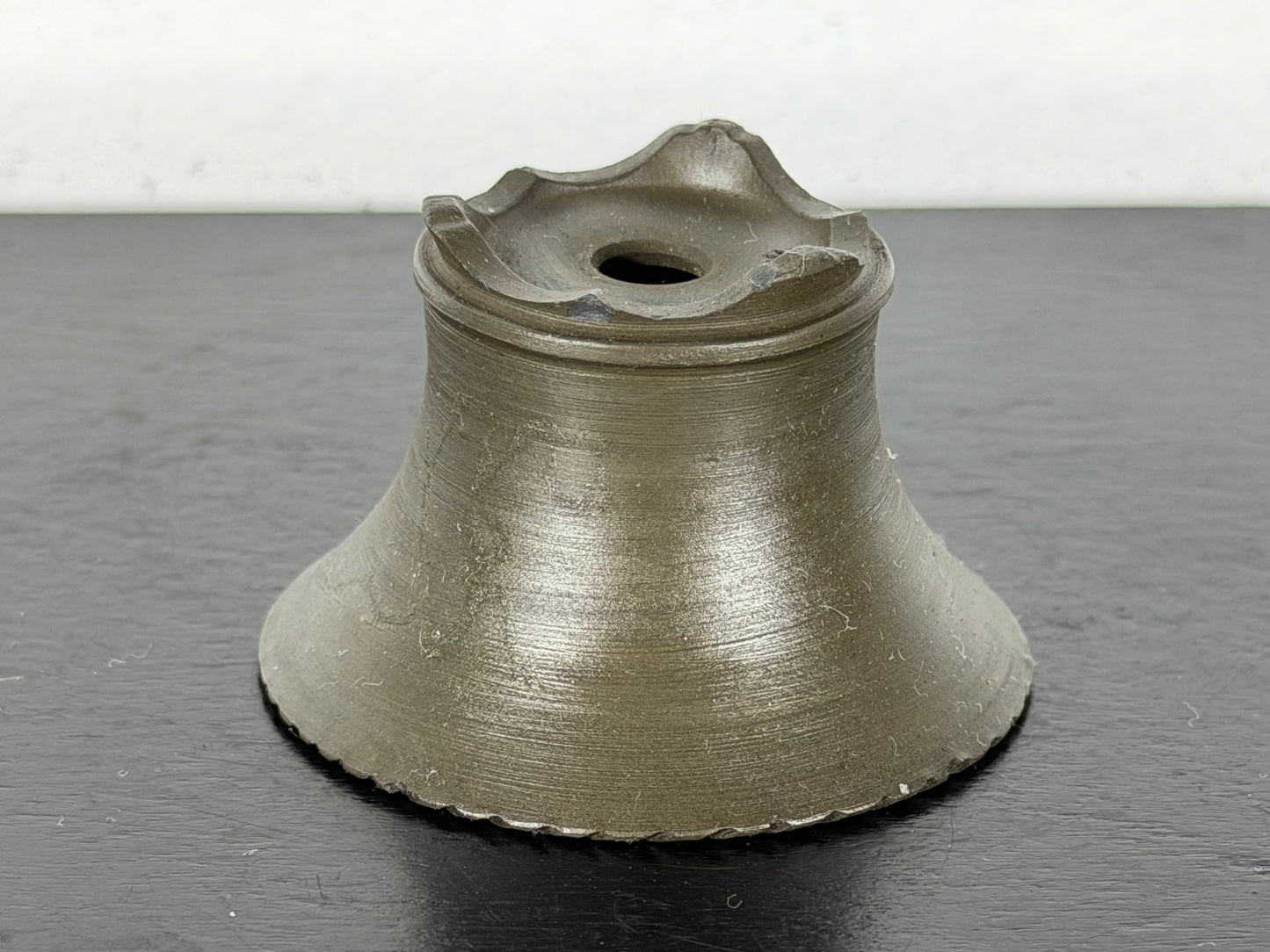 Preowned Vintage Japanese Tokoname Unglazed Cascade Round Bonsai Pot Kouhou - 2” By 1.25”