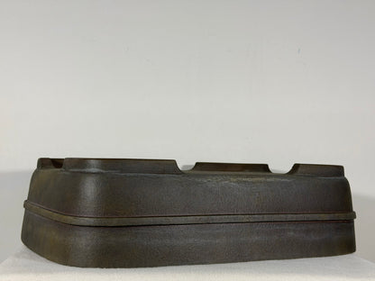 Preowned Japanese Tokoname Unglazed Rectangular Bonsai Pot Kisen - 16.25” x 13” x 4 3/8”