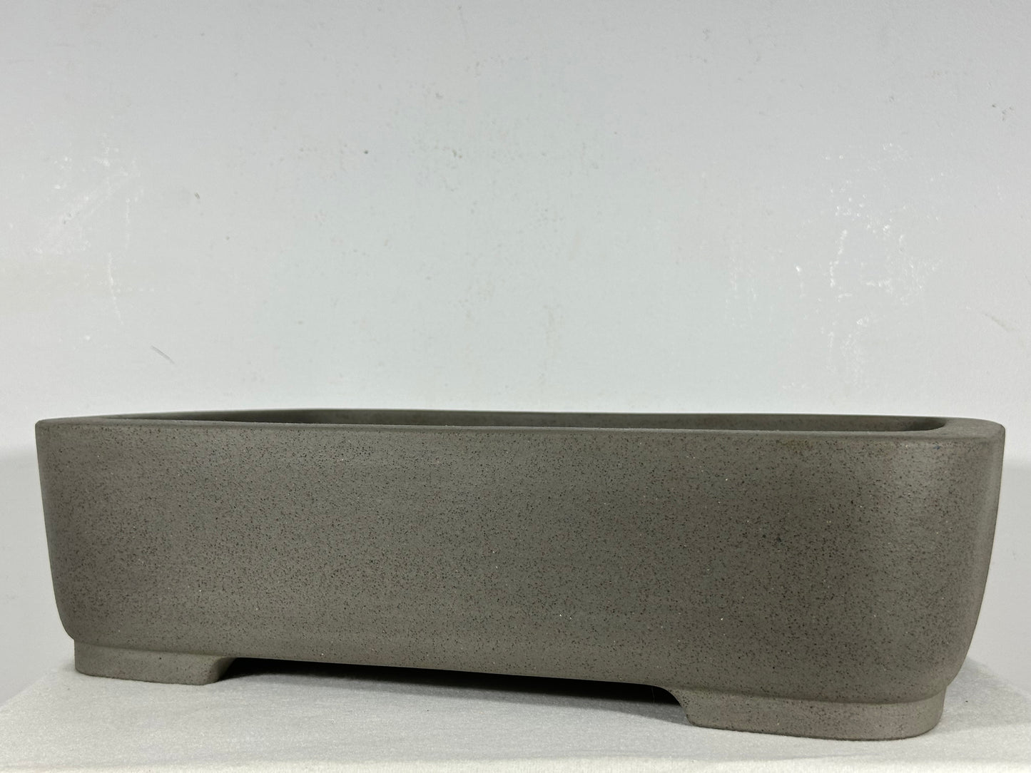 Preowned Japanese Tokoname Unglazed Rectangular Bonsai Pot Seizan - 16.25” By 11.75”