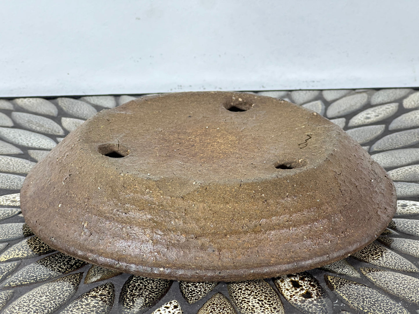 Preowned Japanese Tokoname Unglazed Nanban Style Bonsai Pot - 9” By 1.75”