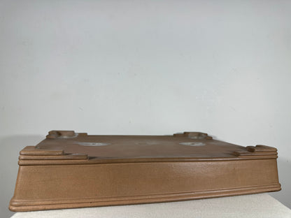 Preowned Japanese Tokoname Unglazed Rectangular Bonsai Pot Seizan - 19” By 13”