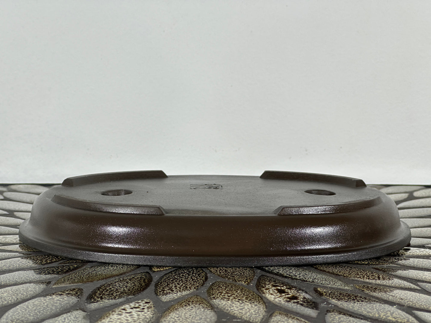 Preowned Japanese Bonsai Pot has Stamps - 9” By 6.5”