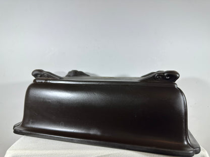 Preowned Japanese Tokoname Unglazed Rectangular Bonsai Pot Kaiyou - 18.5” By 14”