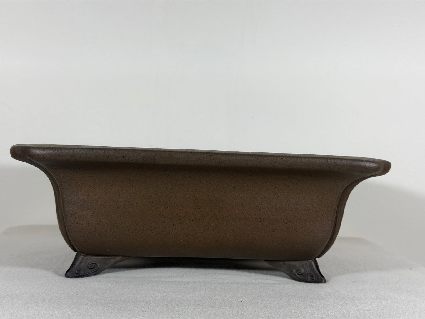 Preowned Japanese Tokoname Rectangular Bonsai Pot Gyouzan Nakano - 11” By 9”